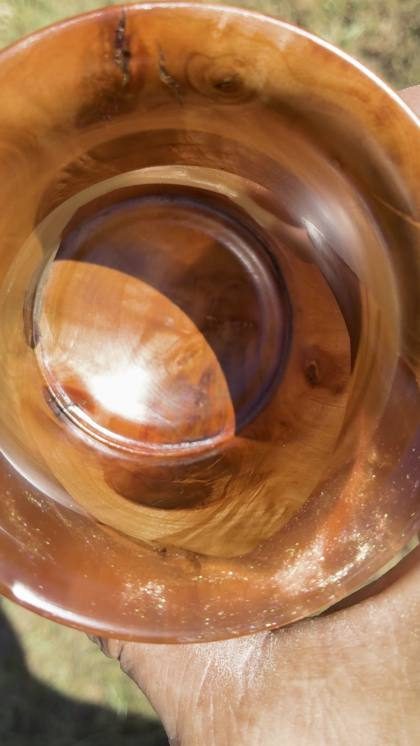 The Shine Piece, wood and resin whiskey tumbler